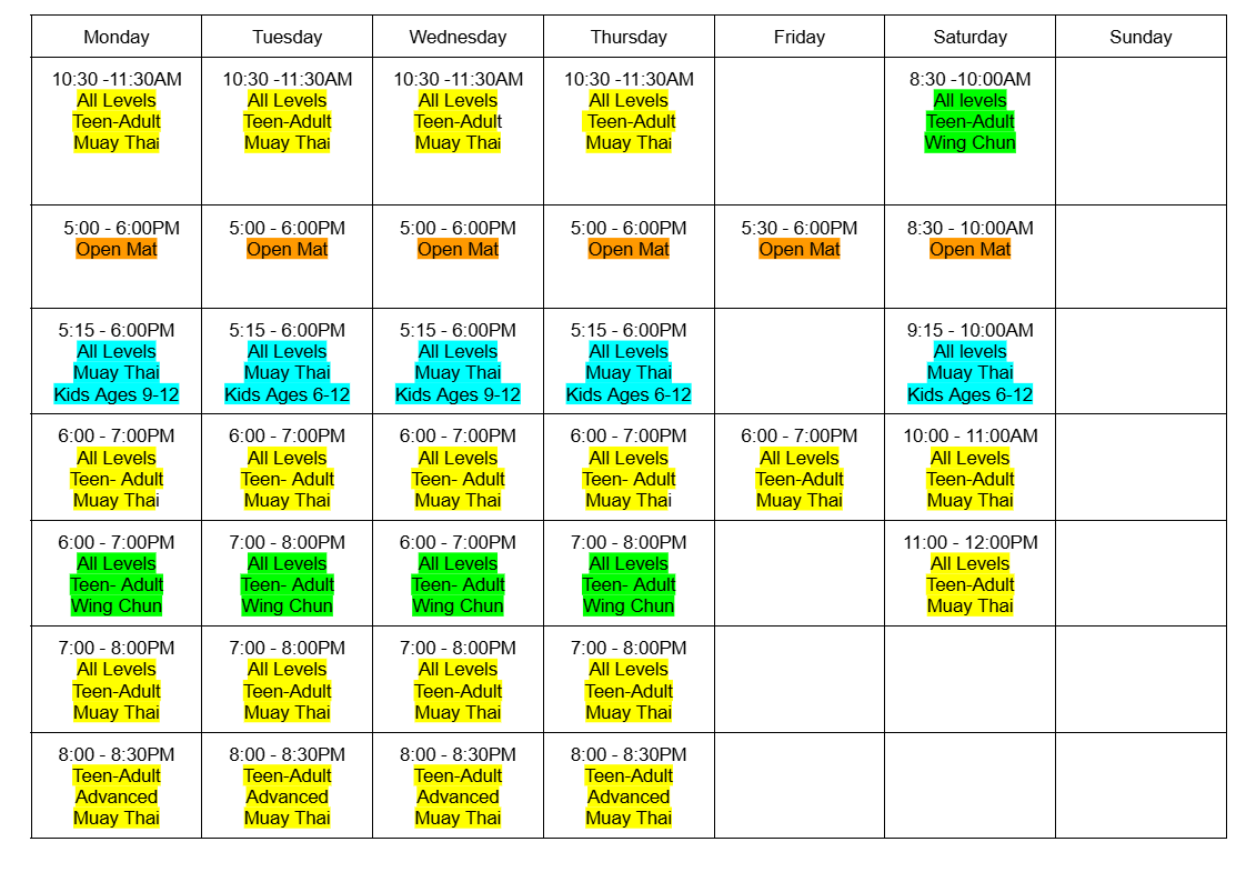 class-schedule